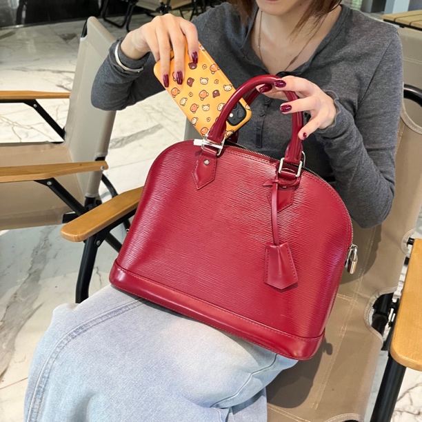 95新 LouisVuitton/路易威登 XM/红色水波纹贝壳包THKH10623594护