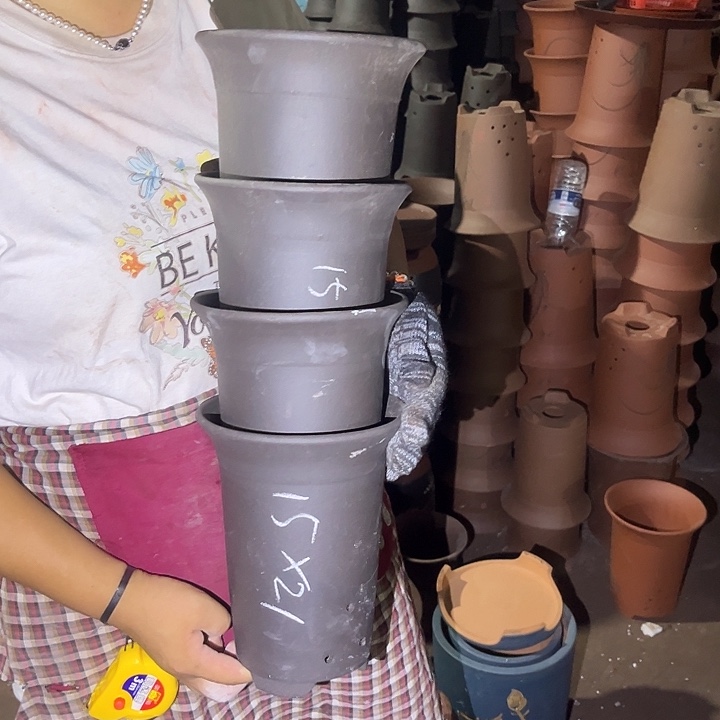 红泥花盆紫砂花盆四只