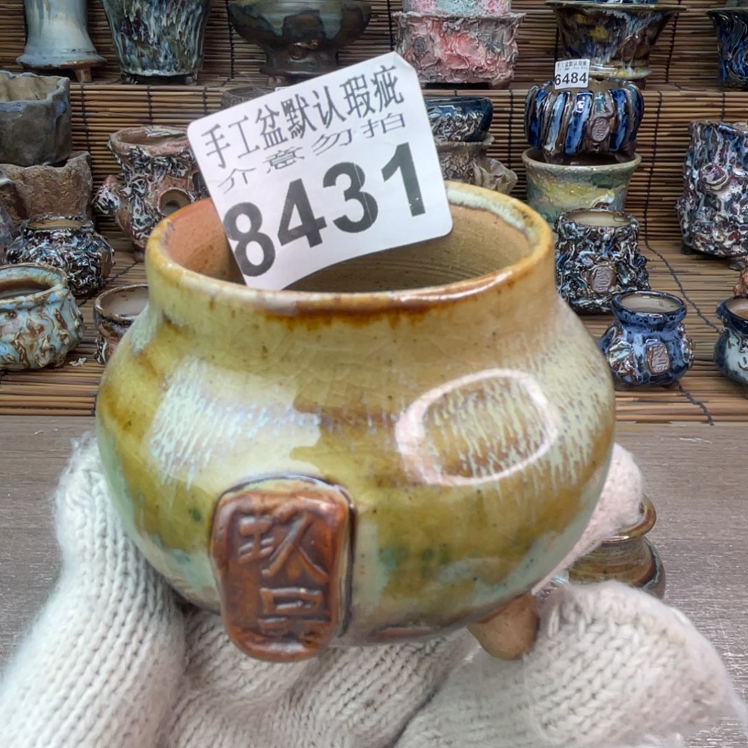 手工花盆默认瑕疵完美者勿拍