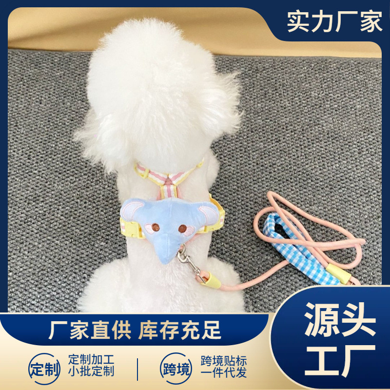 柯基柴犬狗狗牵引绳背心式胸背中小型犬泰迪比熊宠物外出遛狗绳子