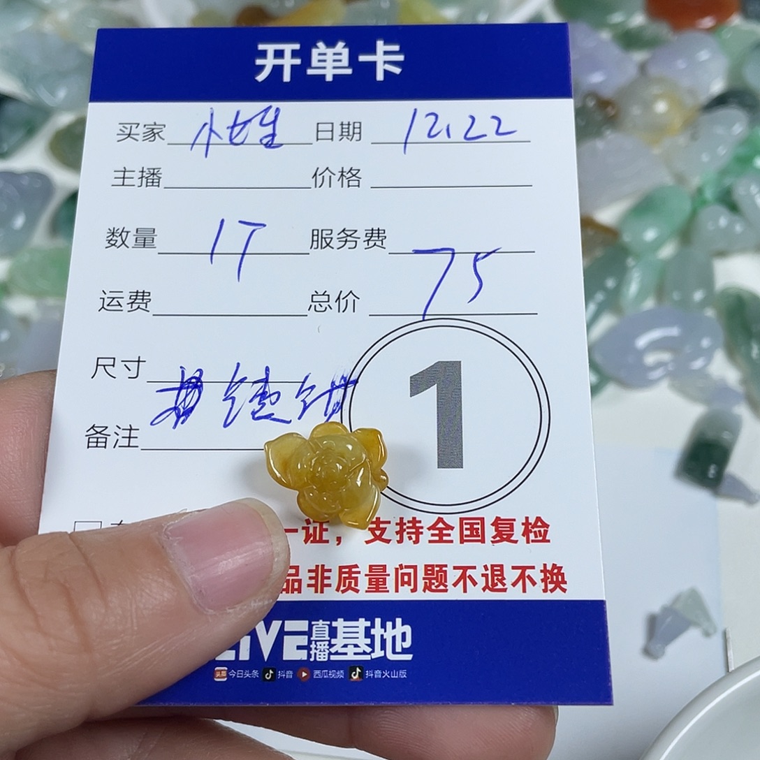 高***生翡翠未镶嵌颈饰2467