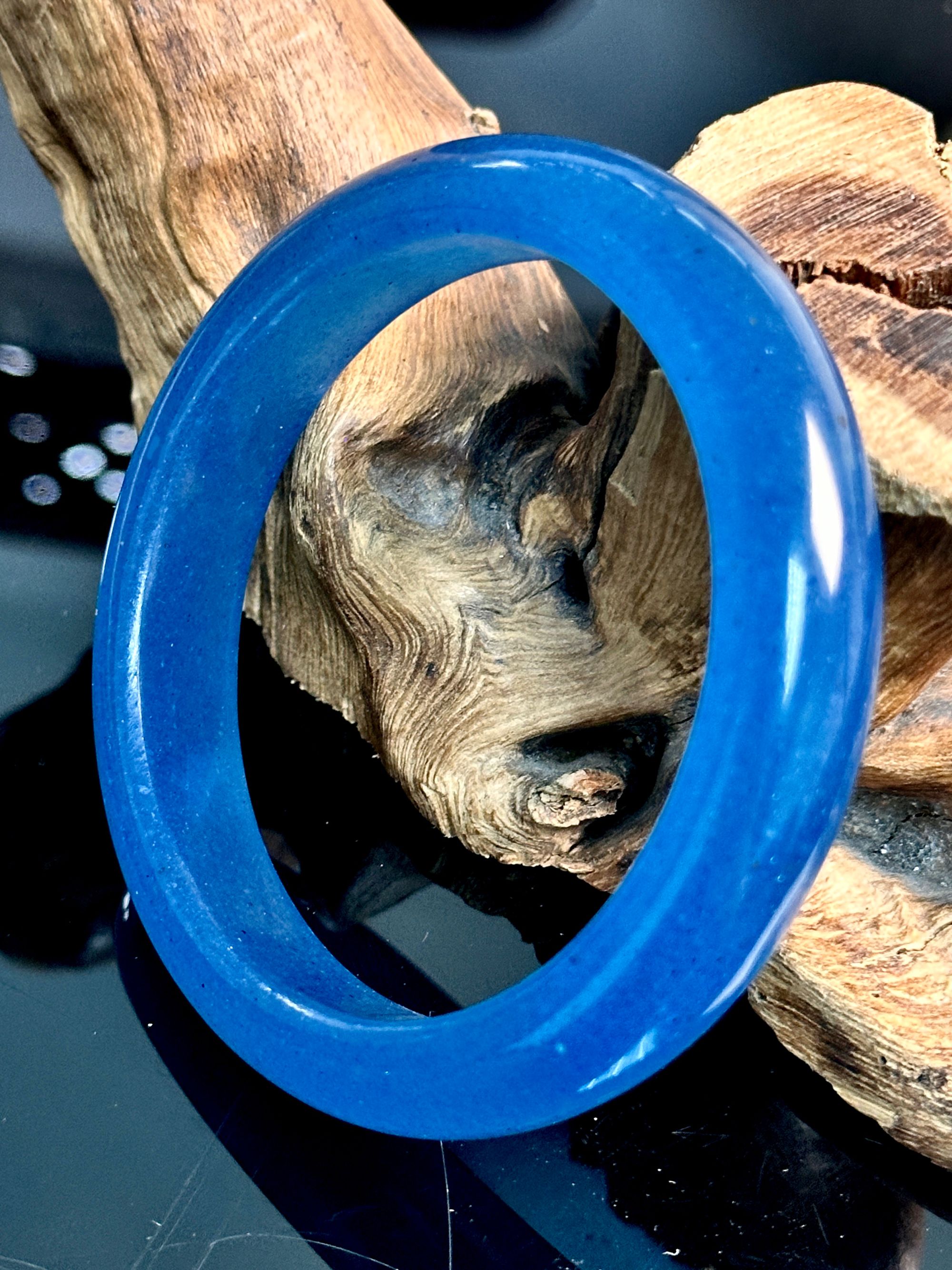 天然魔鬼蓝海蓝宝手镯@多样性发其一