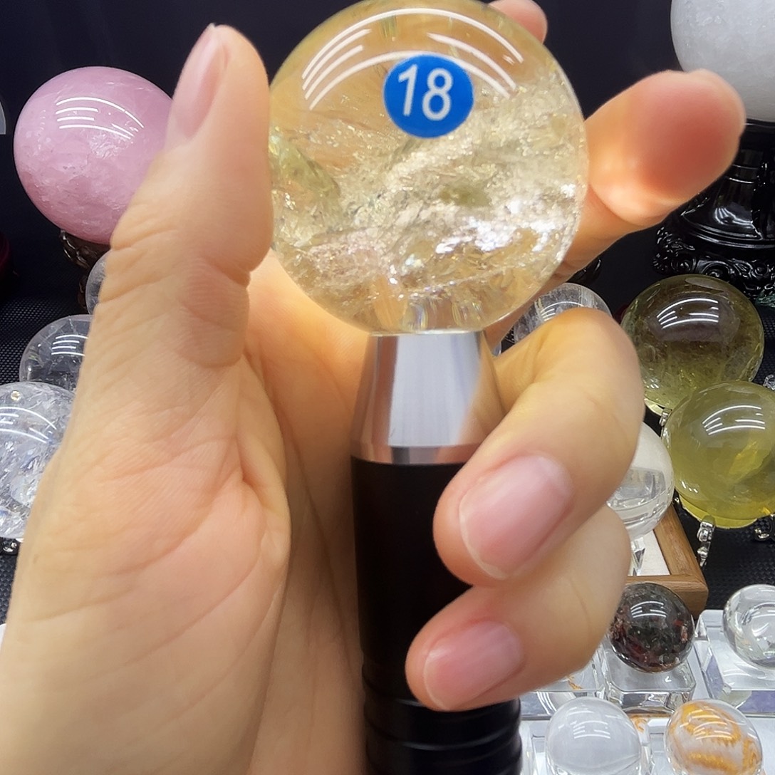 水晶未镶嵌珠宝半成品4.66公分