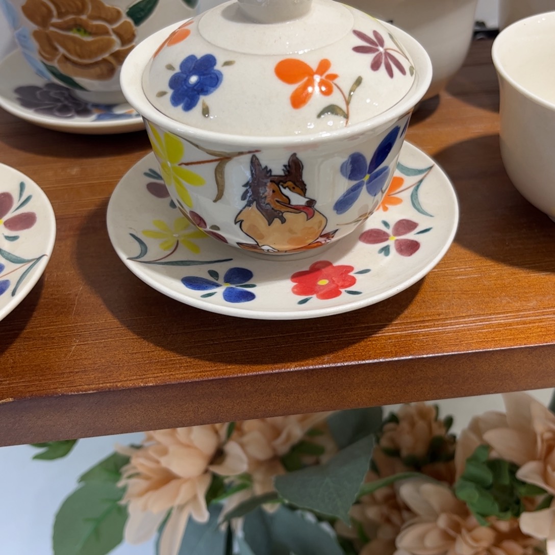 瓷景德镇粗陶复古盘碗微瑕