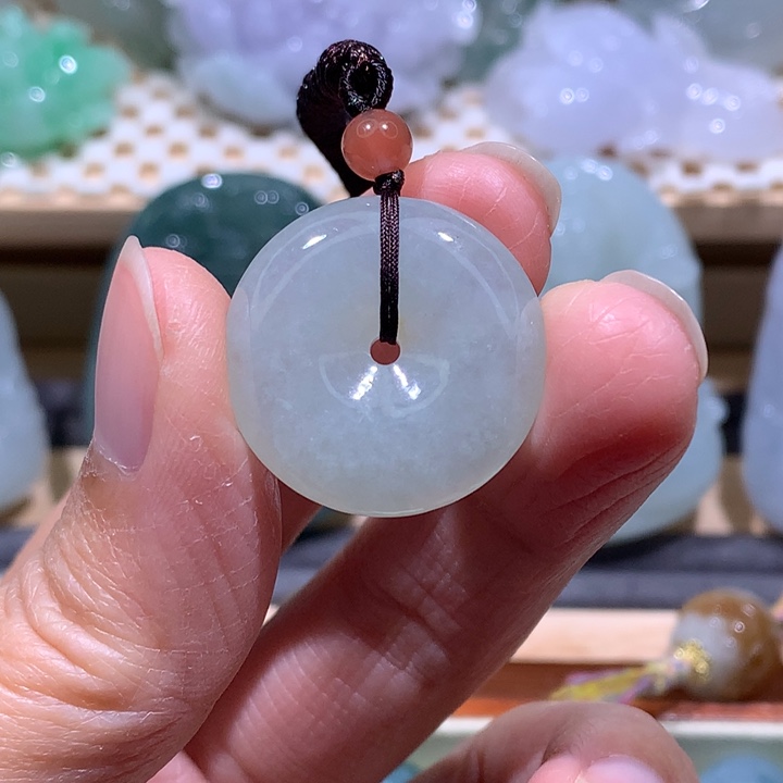 翡翠未镶嵌颈饰炸/平安扣