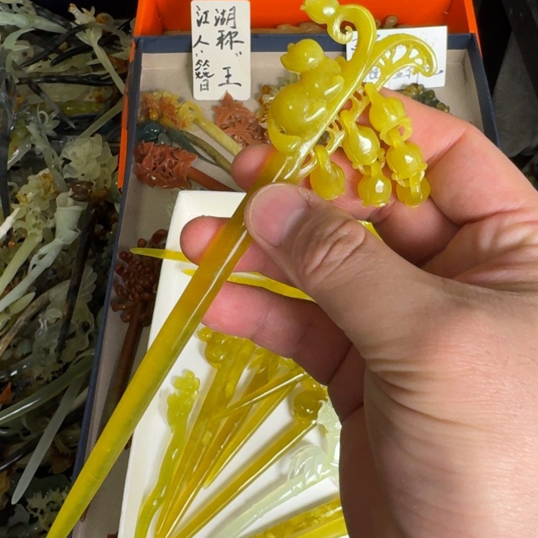 岫玉发饰未镶嵌明君玉簪行于清风