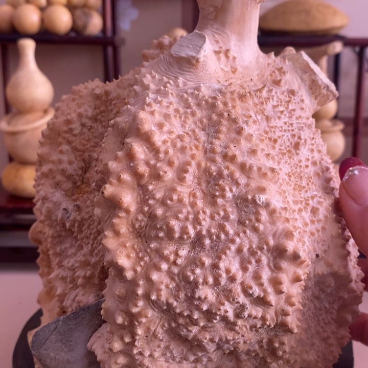 香榧木华*仔黄杨木手把件