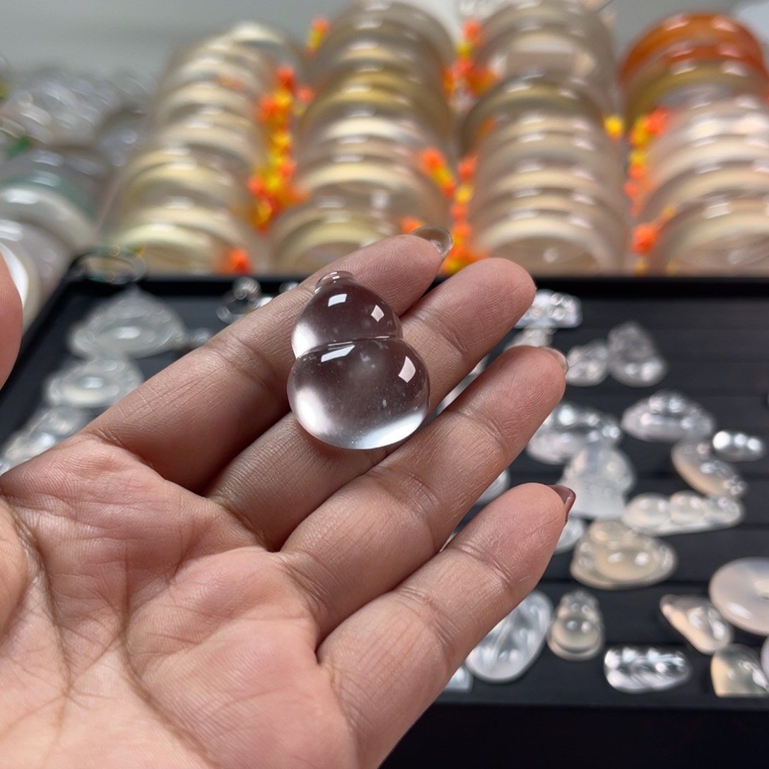 石英质玉颈饰银S925镀金镶嵌菲*