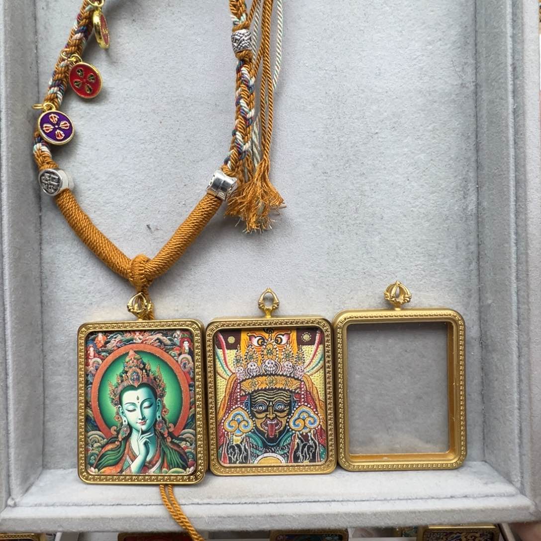 吊坠ㅤ***^铜双面扎基本尊绿度绳子1号