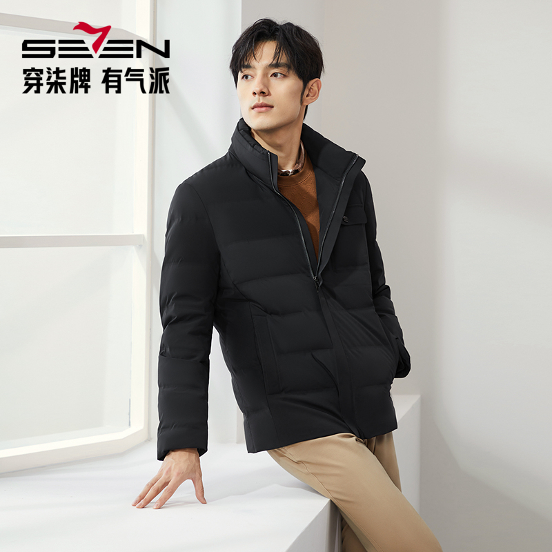 【白鸭绒】立领羽绒男冬季新款时尚保暖厚外套127E70550