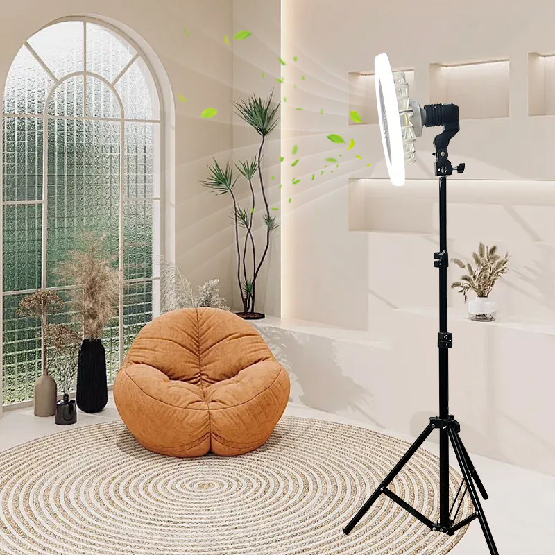 时尚懒人支架风扇沙发北欧美式直播家用简易升降家用便携