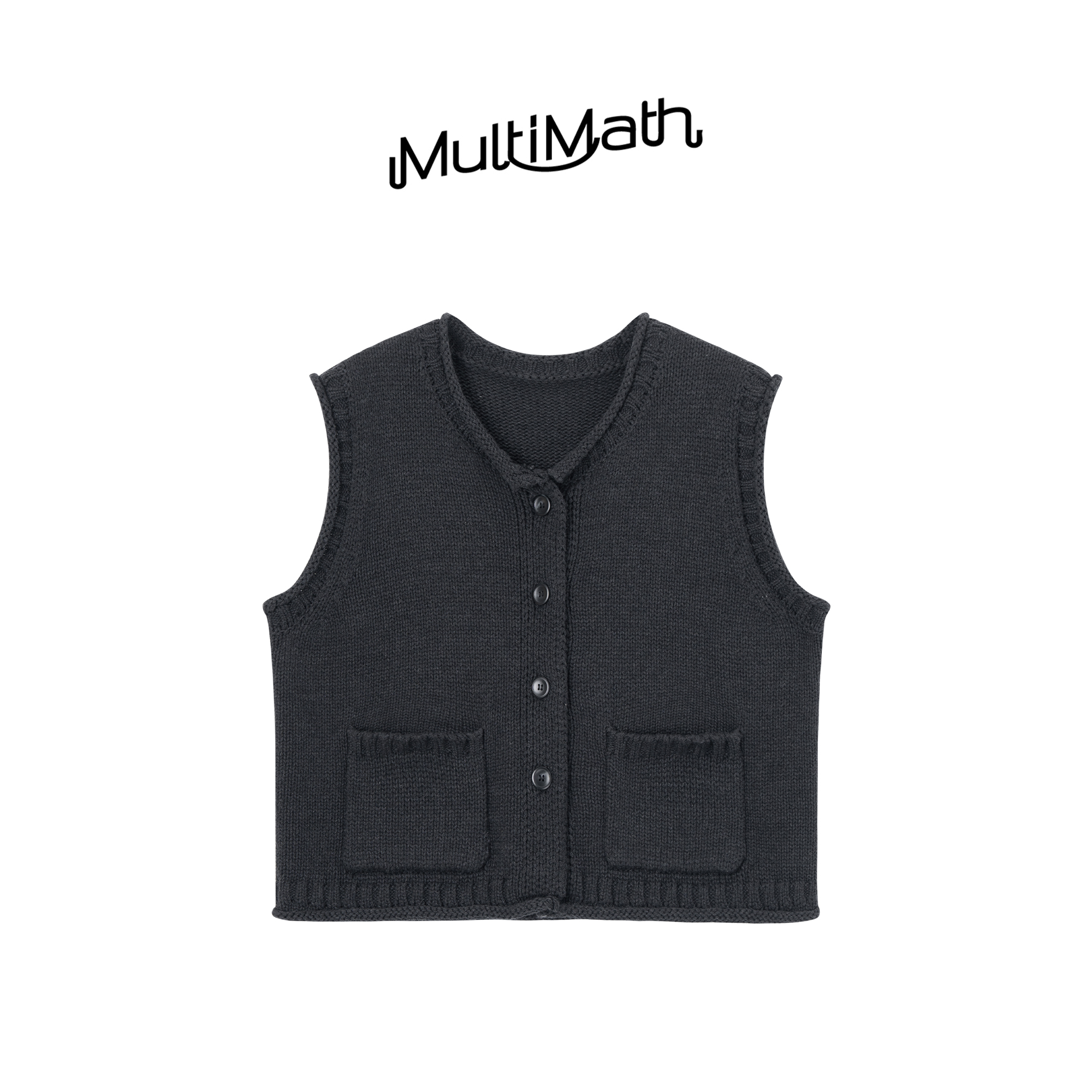 Multi Math卷卷马甲/冬季气质穿搭老钱小香风棉质针织开衫外套