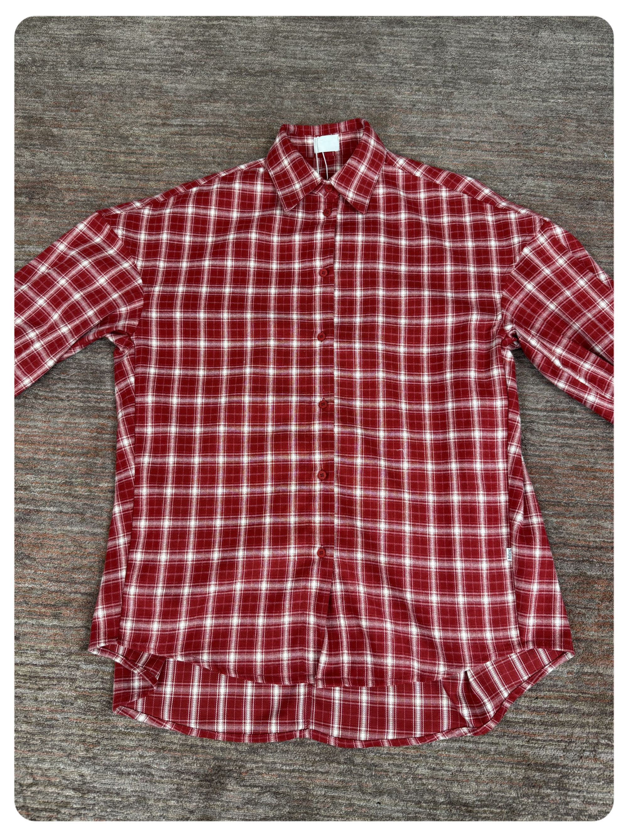 Uninhabitable 秋冬磨毛红格子衬衫！叠穿必备格纹衬衣！版型超好！