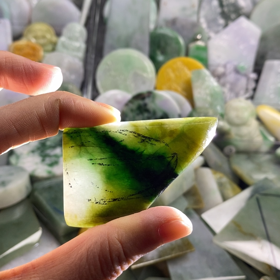 翡翠散珠翡翠A货翡翠