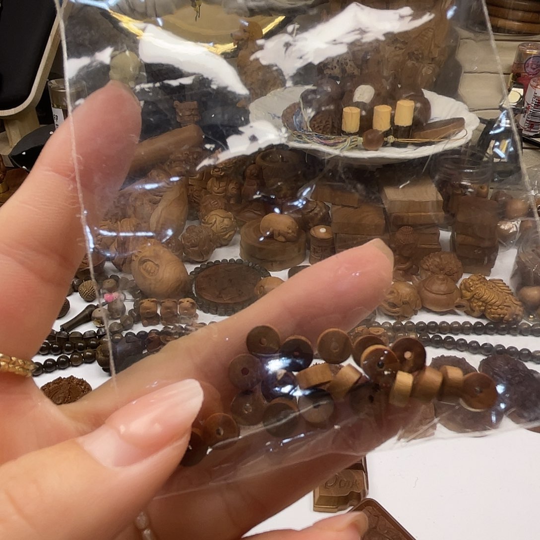 亦***予檀香木无事牌瑕疵珠药片散珠