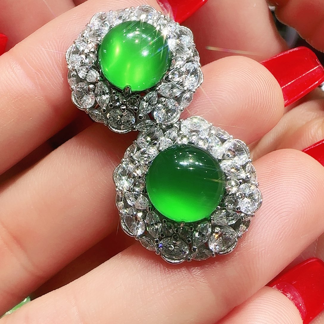 玛瑙/玉髓未镶嵌耳钉