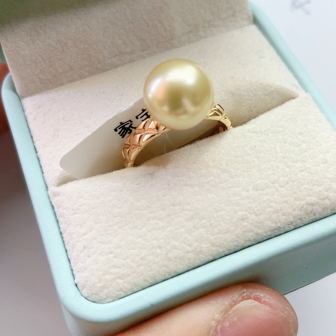 海水珍珠戒指银S925镶嵌