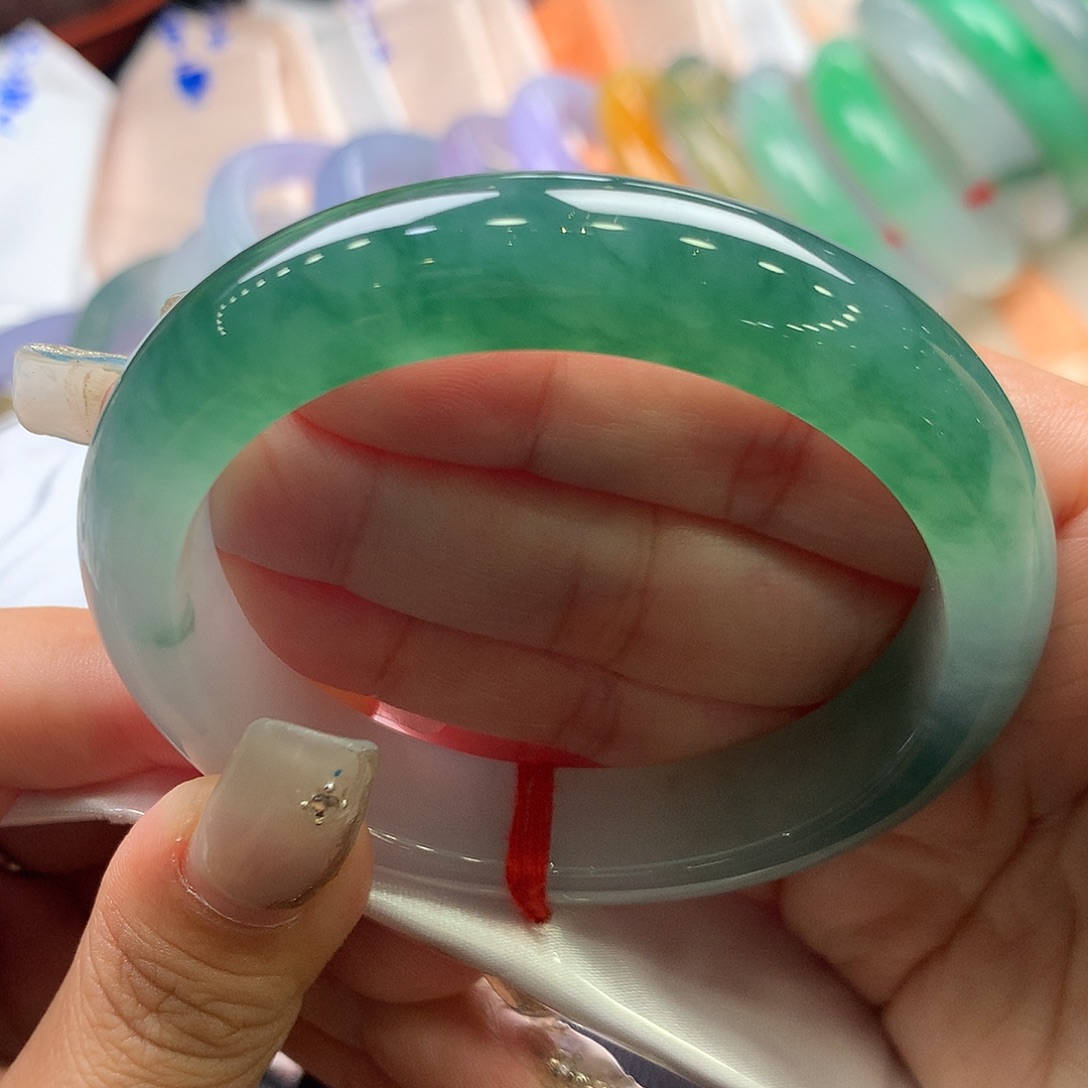 未镶嵌手镯翡翠54.6正圈