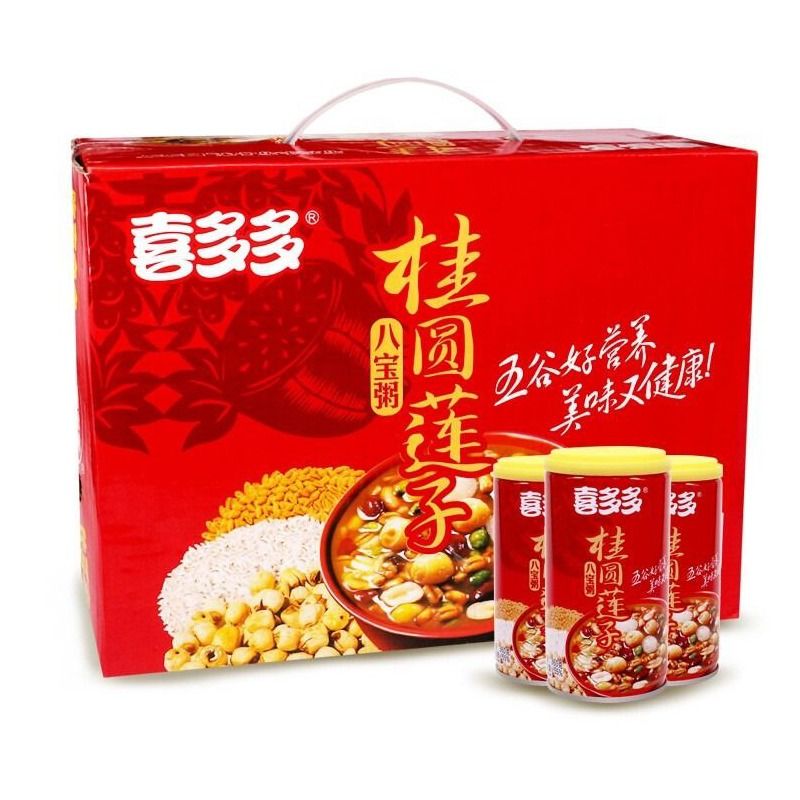 喜多多 桂圆莲子八宝粥 360g*8罐/箱