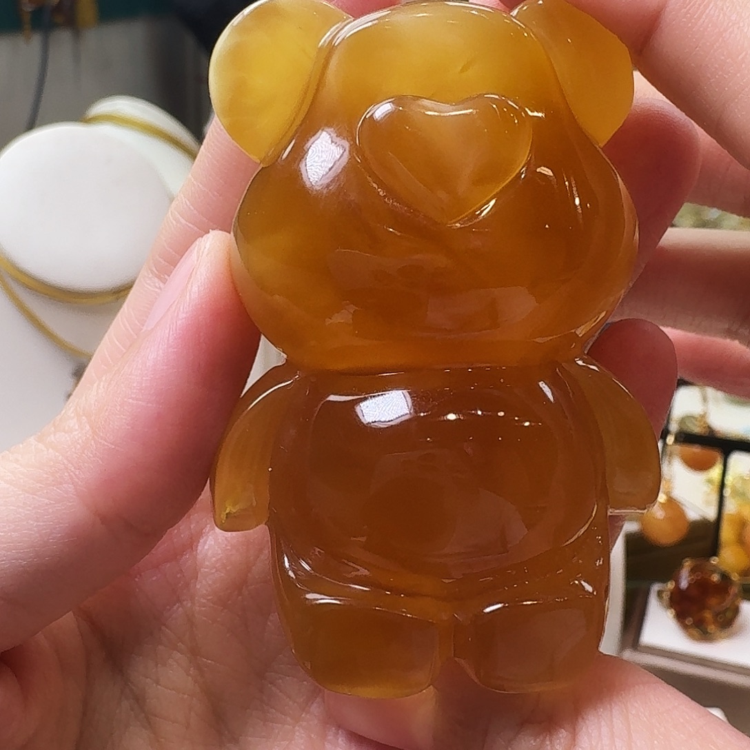 琥珀未镶嵌颈饰吊坠