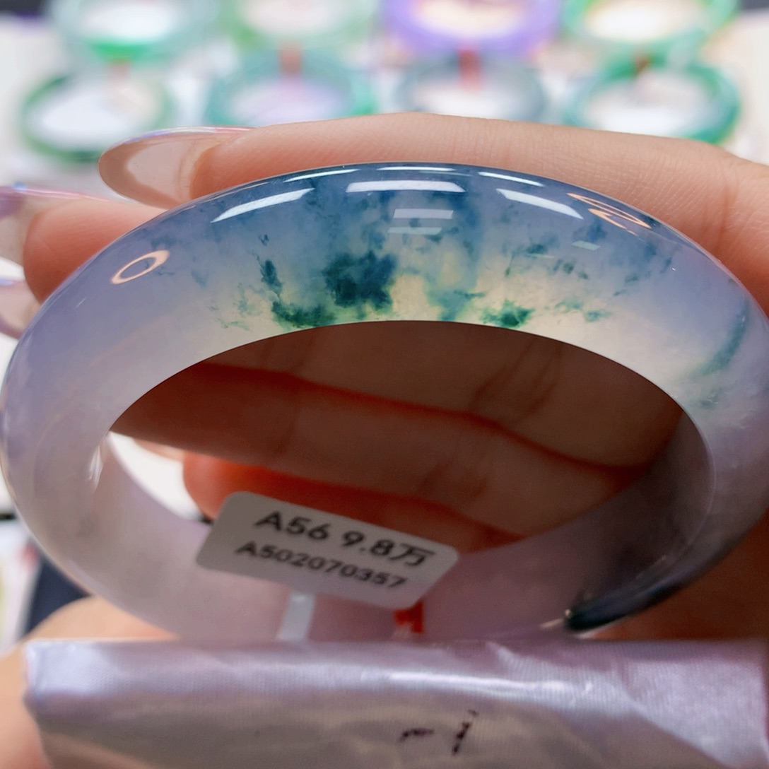 翡翠手镯未镶嵌56正（莫莫26）30号