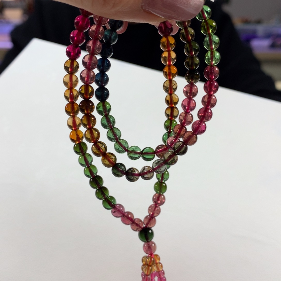 碧玺手链未镶嵌5毫米左右