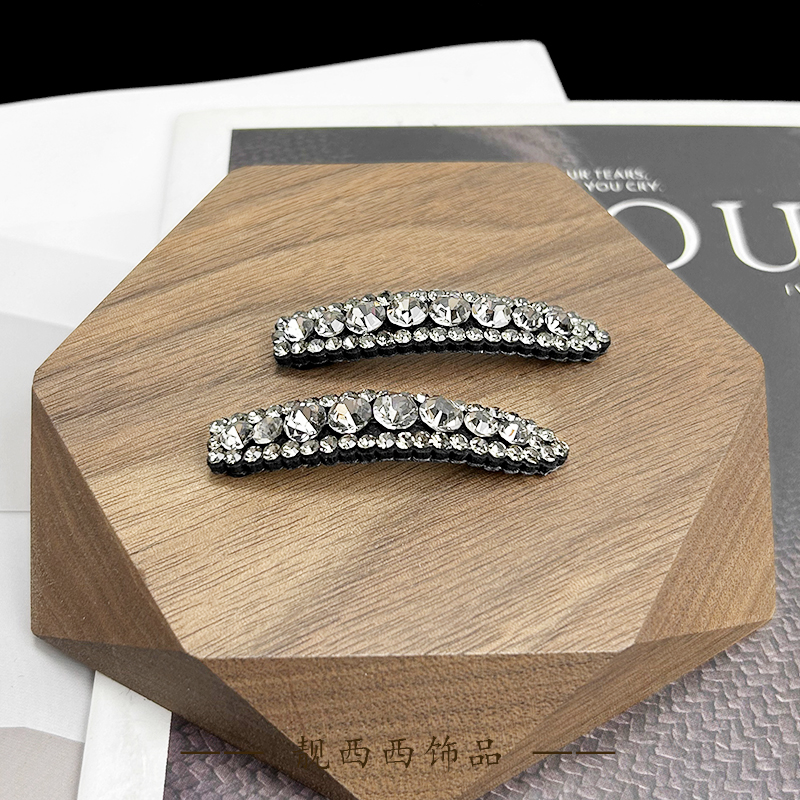 【LXX靓西西】6215 满钻气质BB夹时尚休闲5厘米碎发夹一对装