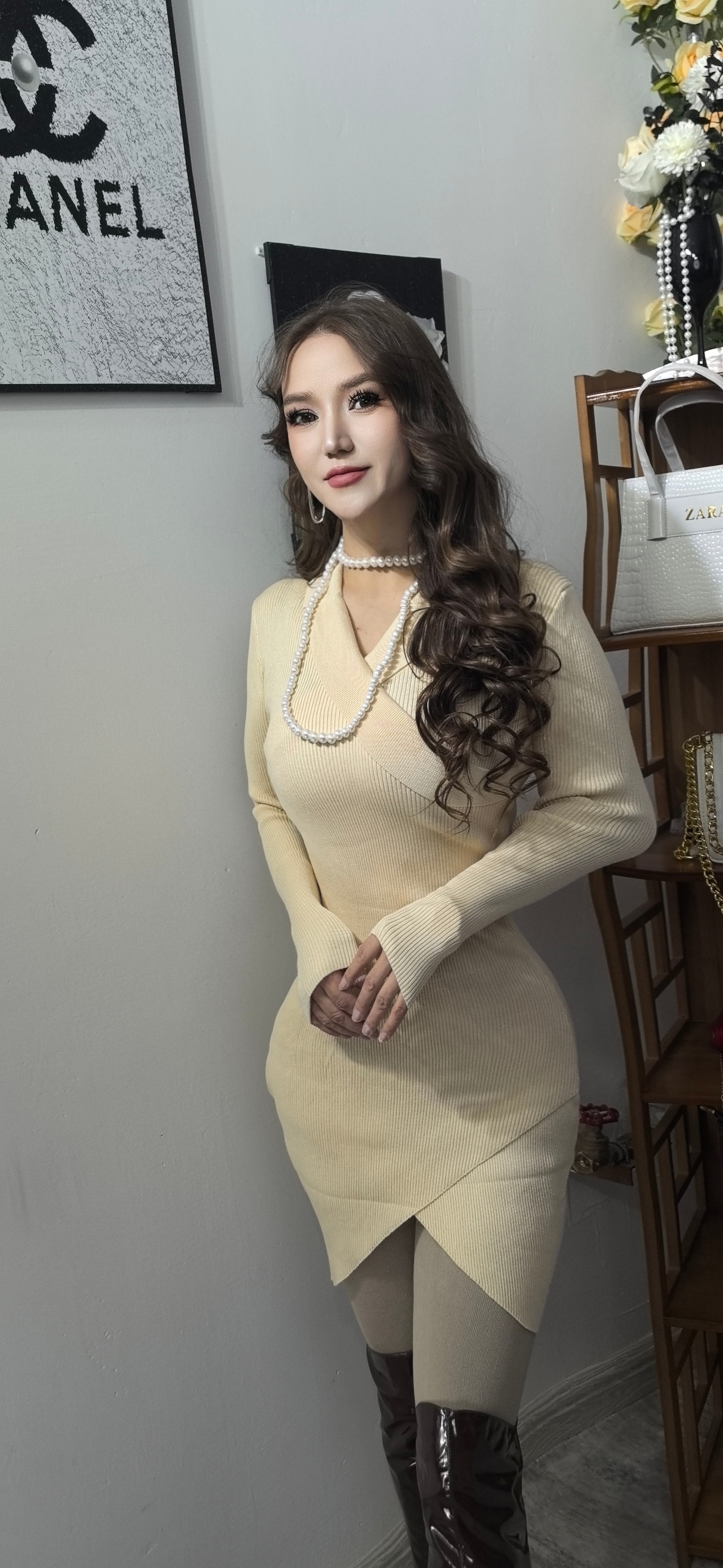 套头款不褪色日式短裙法式连衣裙秋冬加厚时尚打底