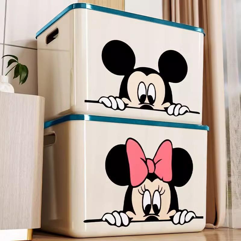 【拍1发2】收纳箱家用大容量衣物玩具储物盒整理筐带盖置物箱子