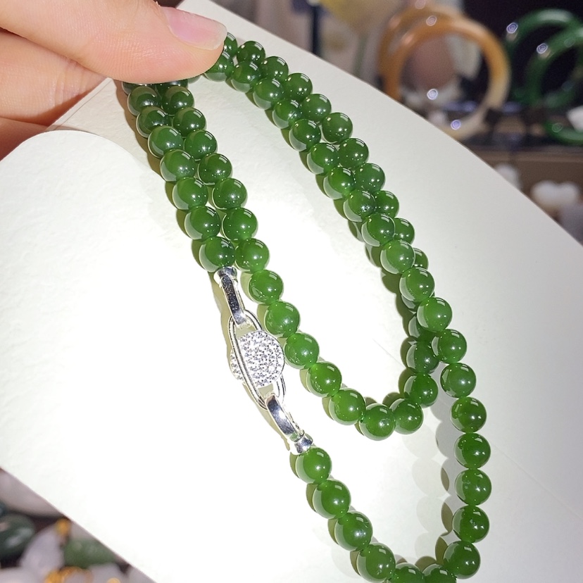 【闪购商品】和田玉项链6mm未镶嵌