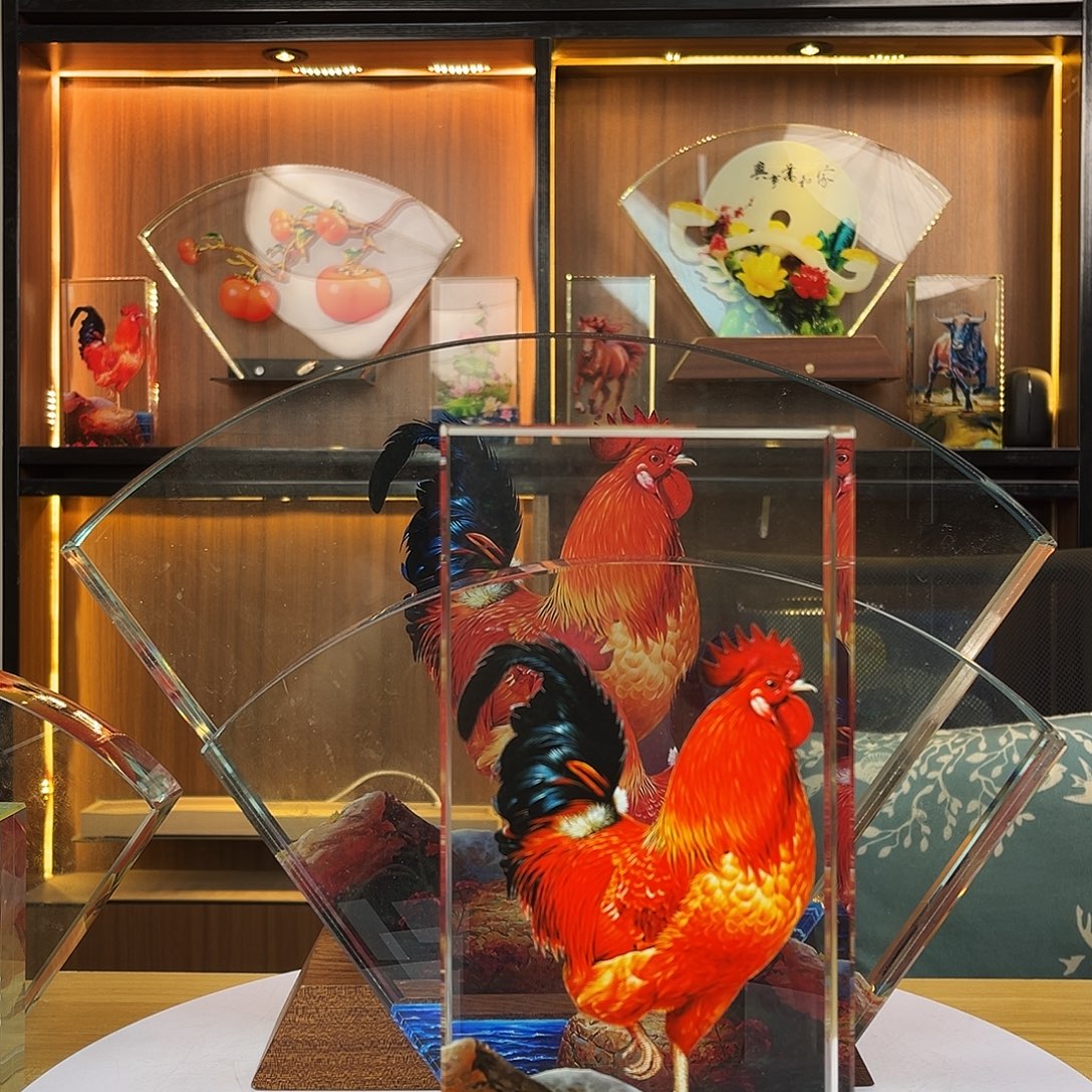 彦***人造水晶公鸡外化