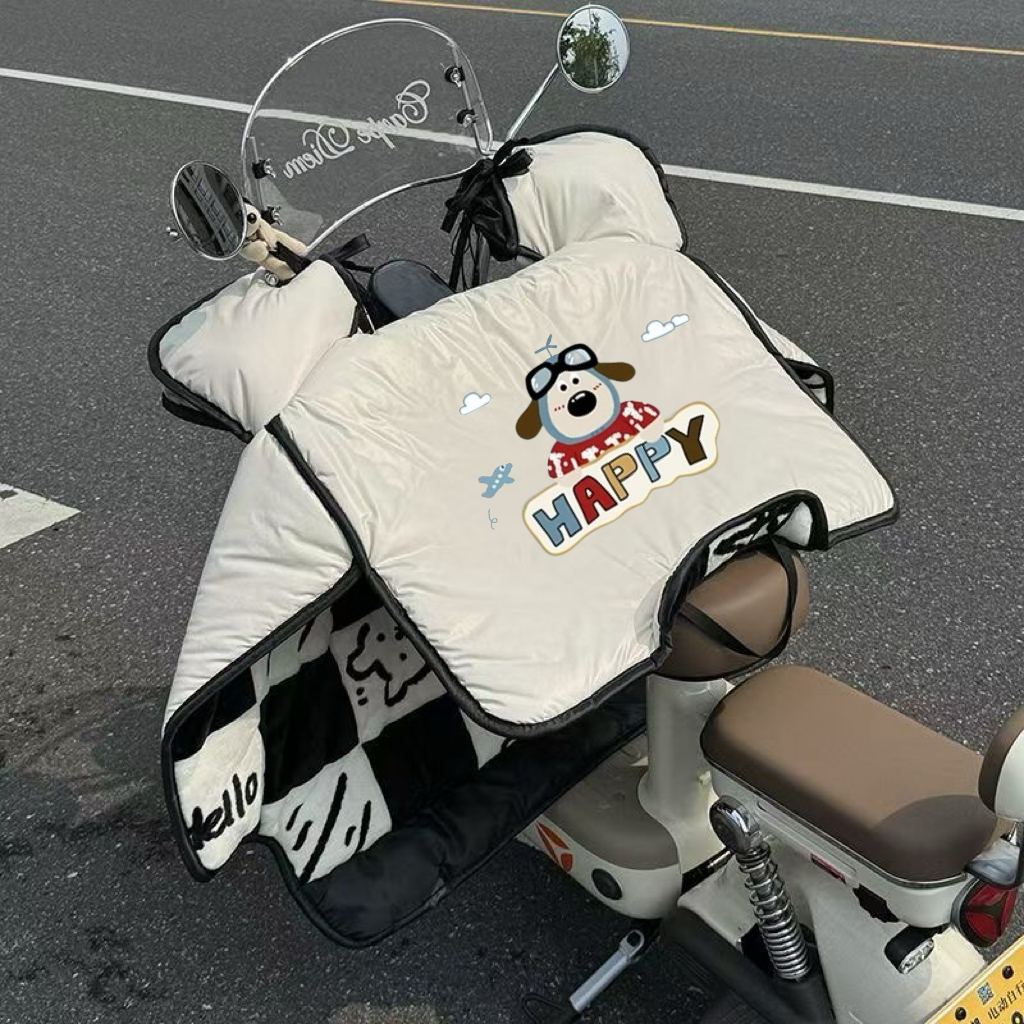 2025新款睡衣法兰绒电动车挡风被冬季加厚防水防寒通用防风罩