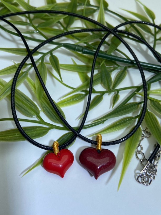 含辰砂工艺品高品质朱砂吊坠爱心精致锁骨链项链女生礼物