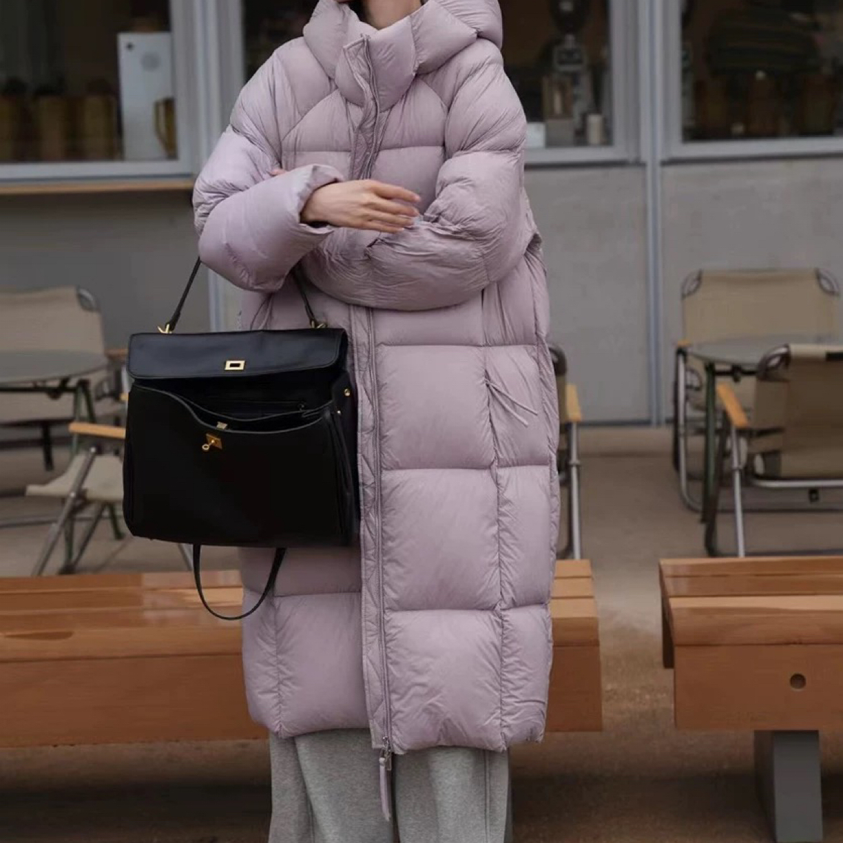 8208长款连帽外套