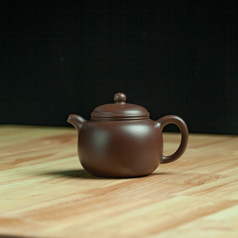 【匏樽·陈腐老紫泥】精工半手宜兴原矿陈腐老紫泥匏樽170cc