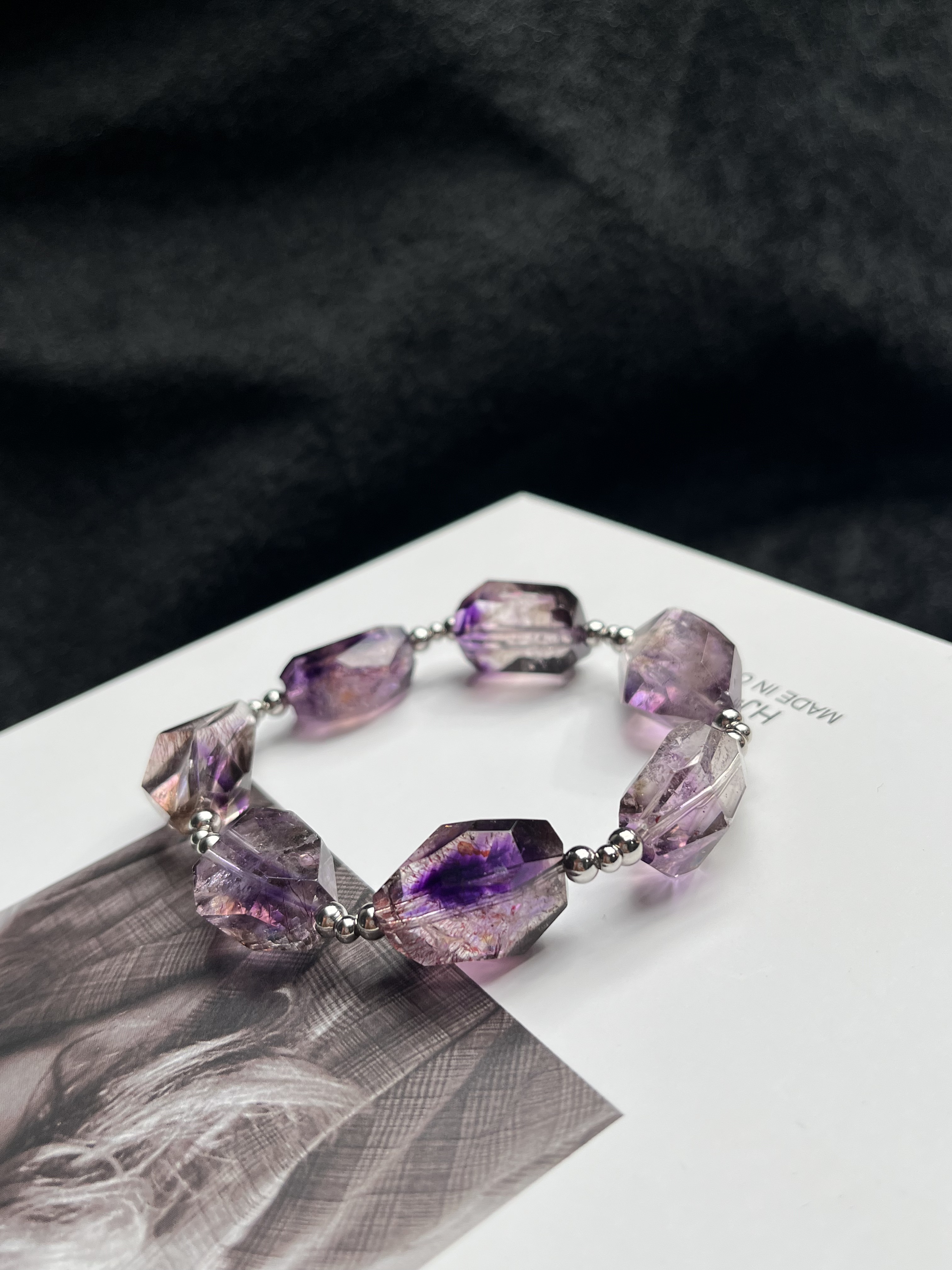 天然水晶手链紫色超七随形手串diy搭配女生仙气温柔高级轻奢饰品