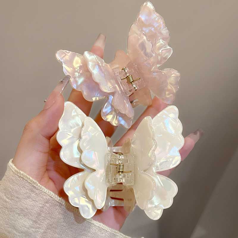 透明森系饰品发夹网红法式女少女风发卡抓夹极简风气质可爱仙女