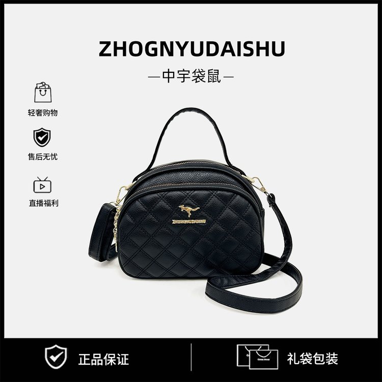 【长21高17宽9】新款高级感时尚百搭单肩斜挎包女包 黑色3001