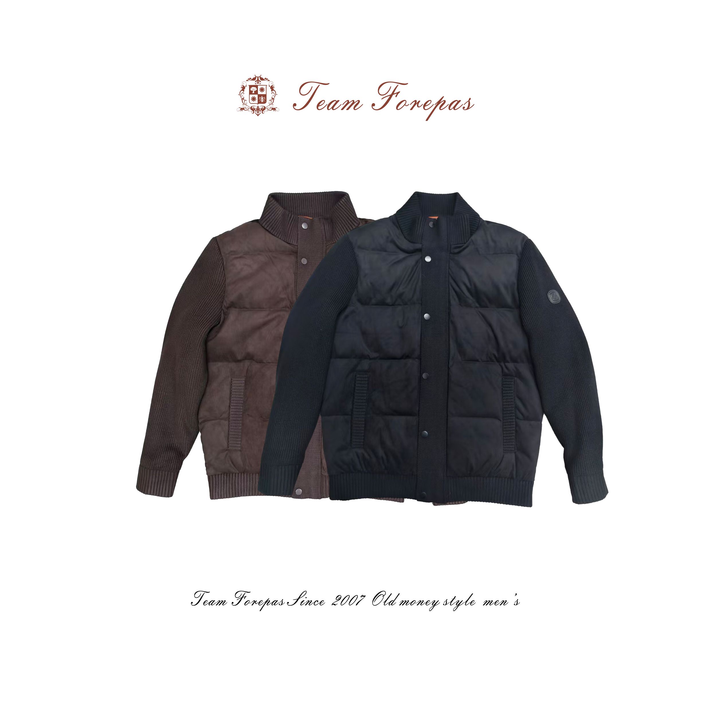 YB506-老钱风休闲拼接款羽绒服-才