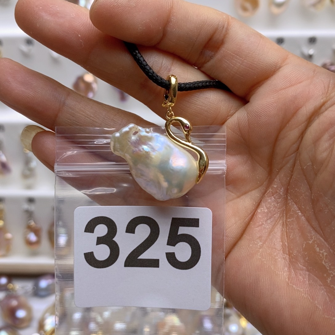 淡水珍珠颈饰银S925镶嵌325