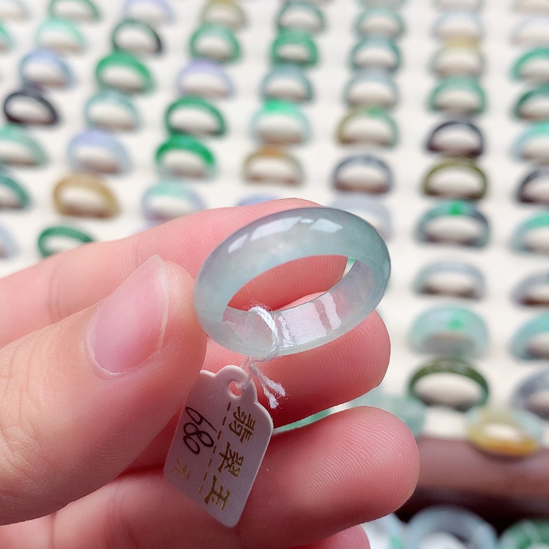 翡翠戒指未镶嵌14-15号