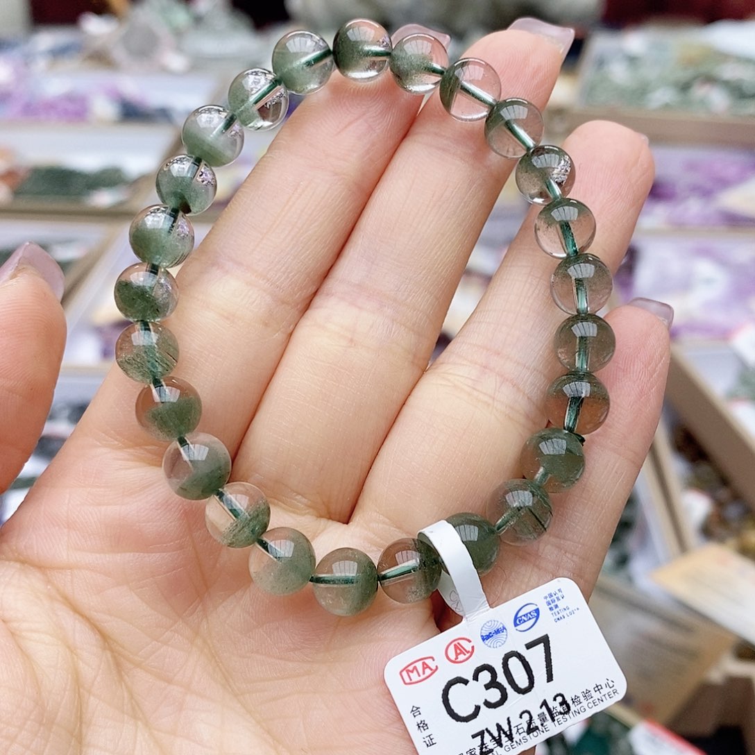 水晶手链未镶嵌C307 绿幽灵