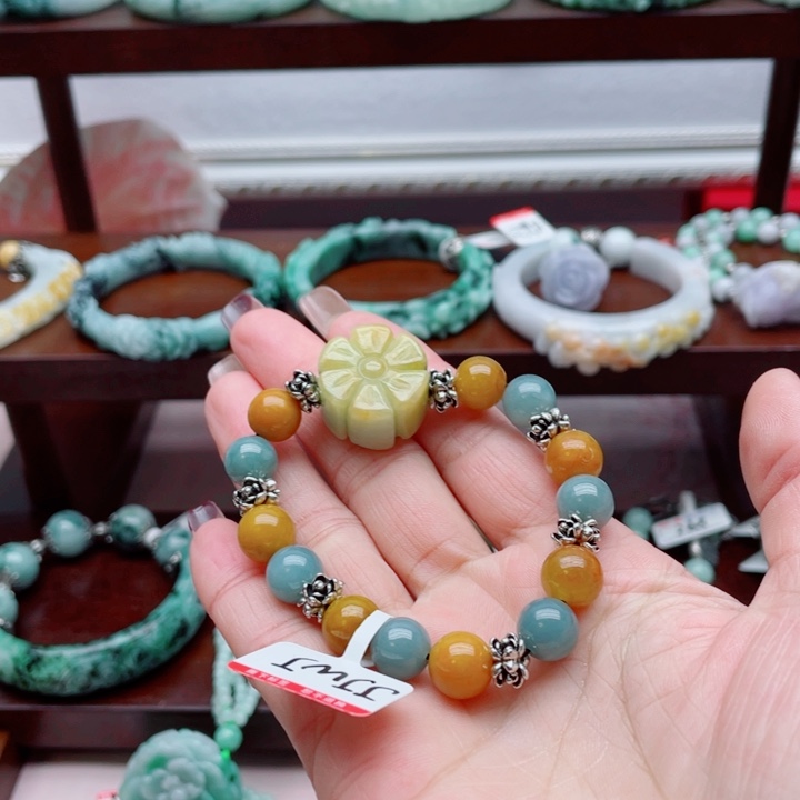 翡翠散珠手串0008