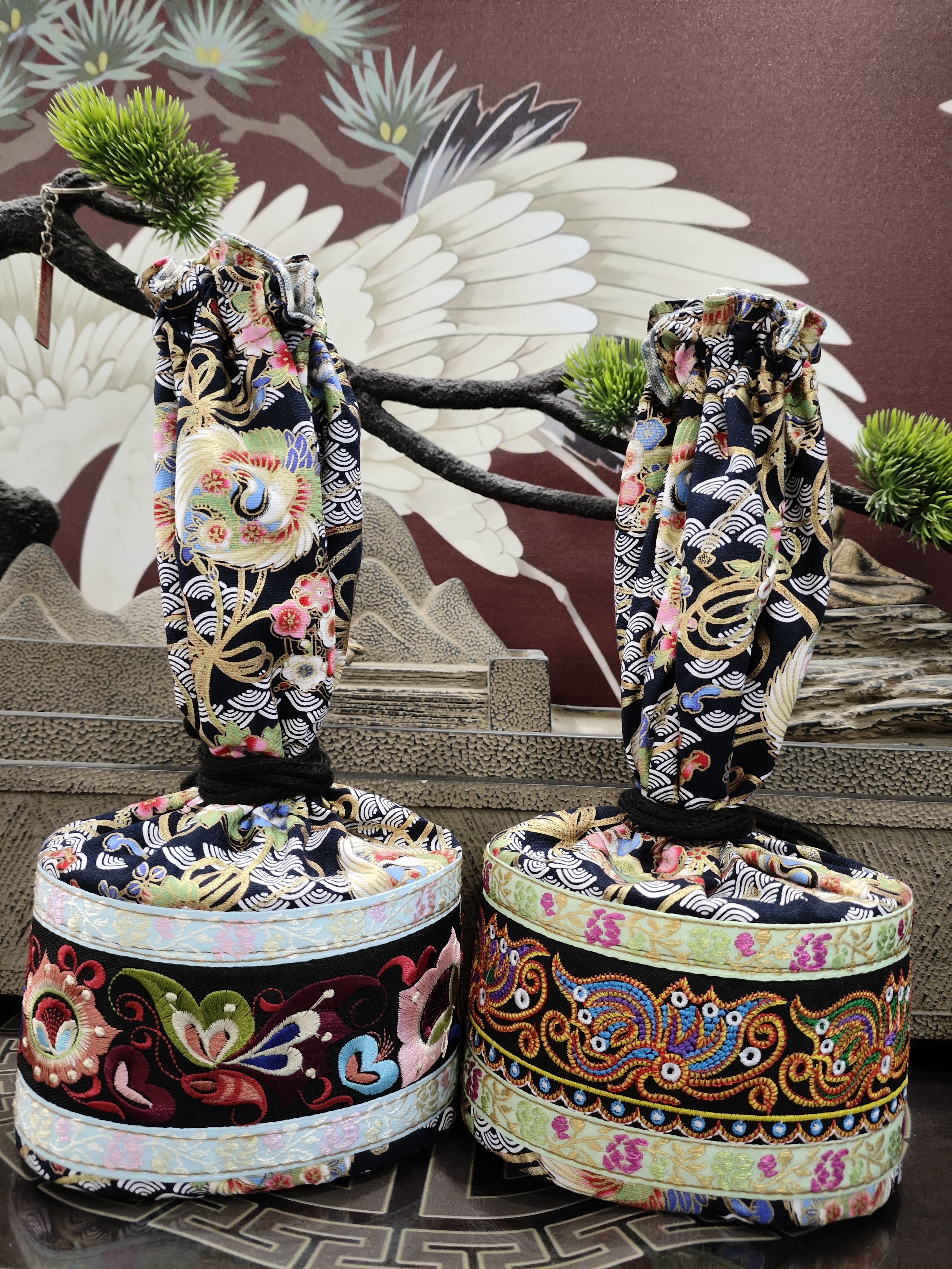 束口双层里外包边中号鹌鹑袋子