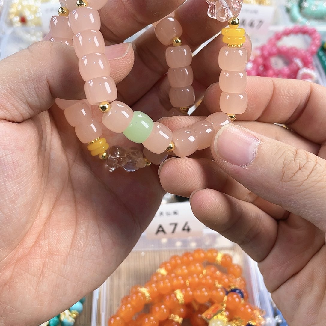 石英质玉手饰银S925镀金镶嵌