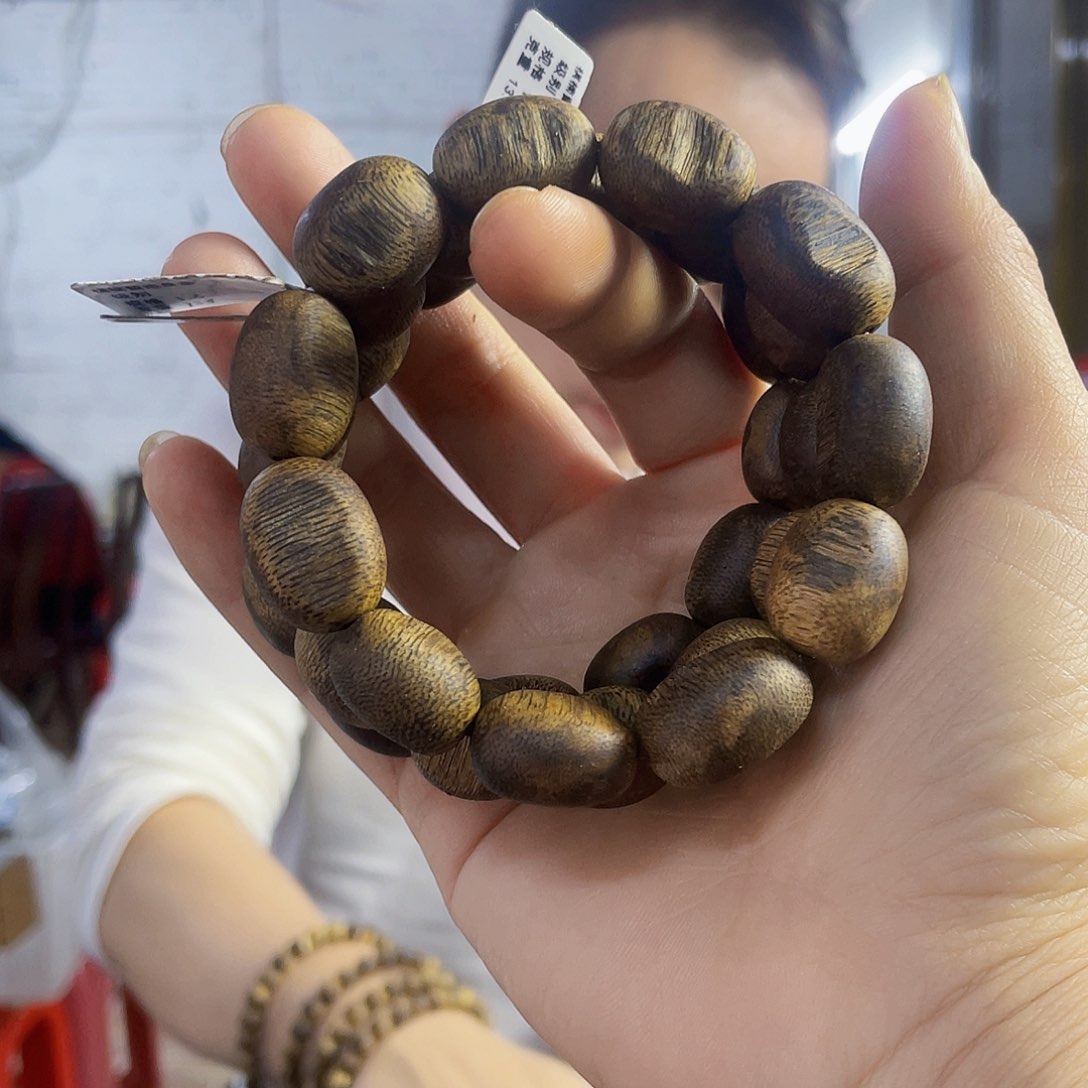 沉香手串棋楠老白棋留疤单圈13克多样性发一