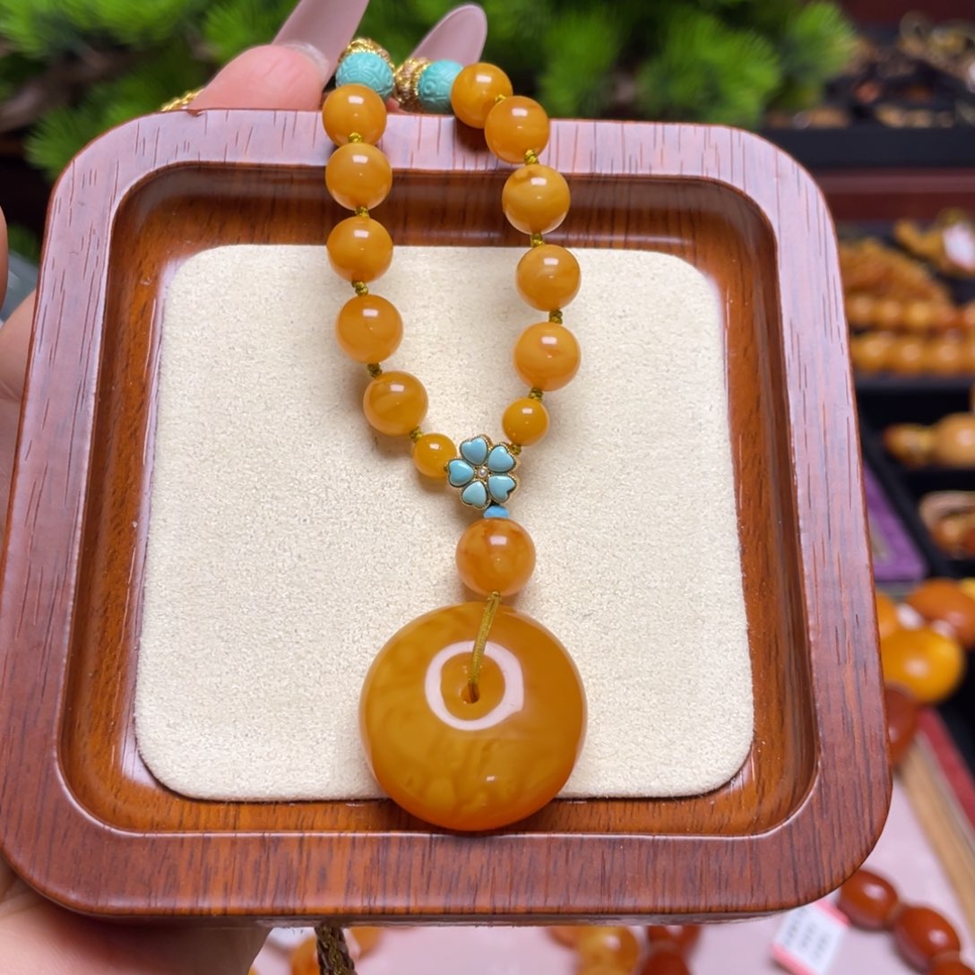 蜜蜡颈饰未镶嵌项链