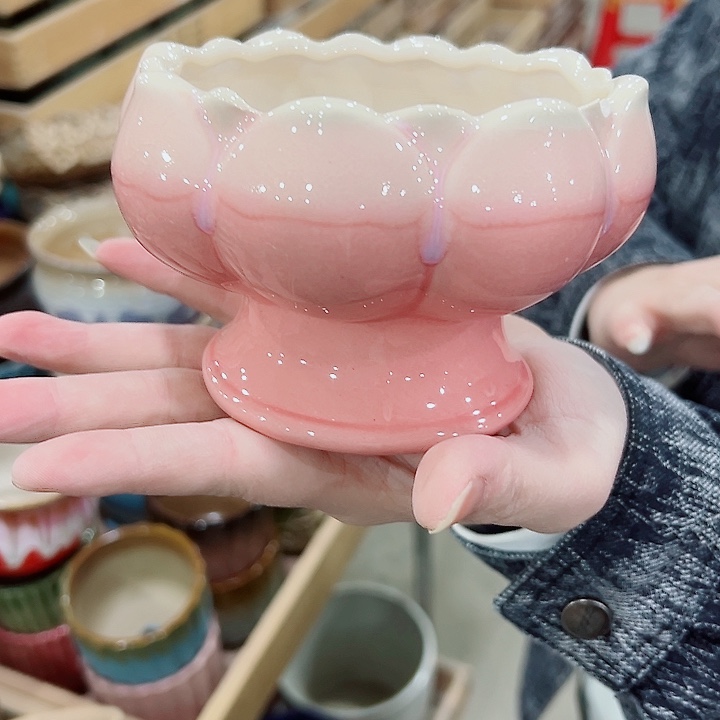 有孔.凑满10元发货多肉陶瓷花盆！