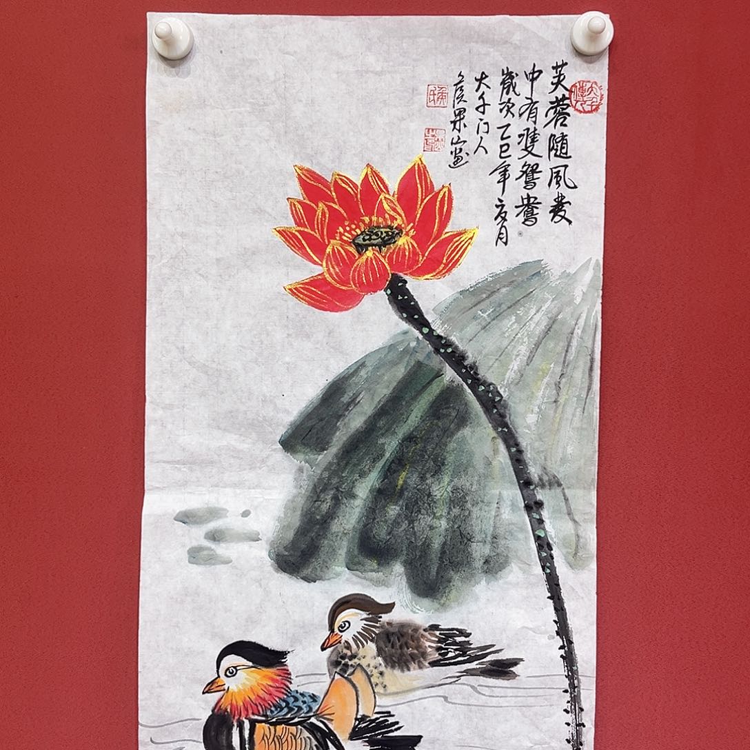 国画侯果山老师国画作品月 