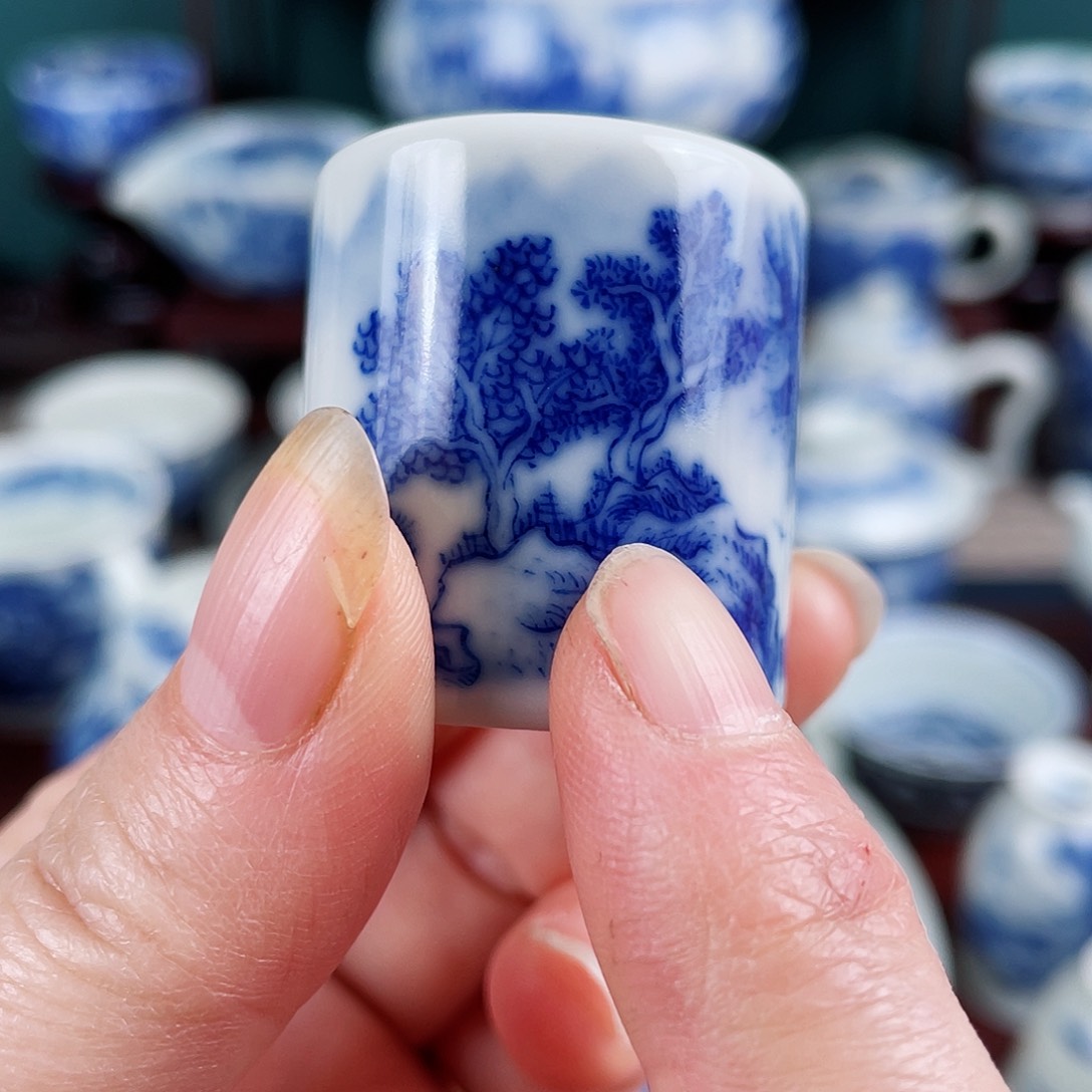 手工手绘青花，青花
